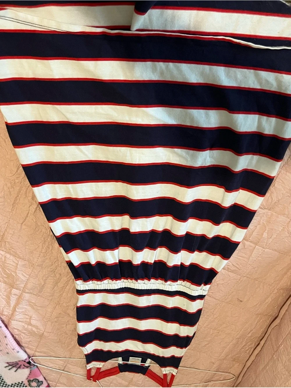 Gymboree Navy, White & Red Striped Casual Dress